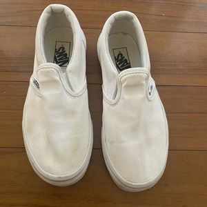Kids white vans sneakers